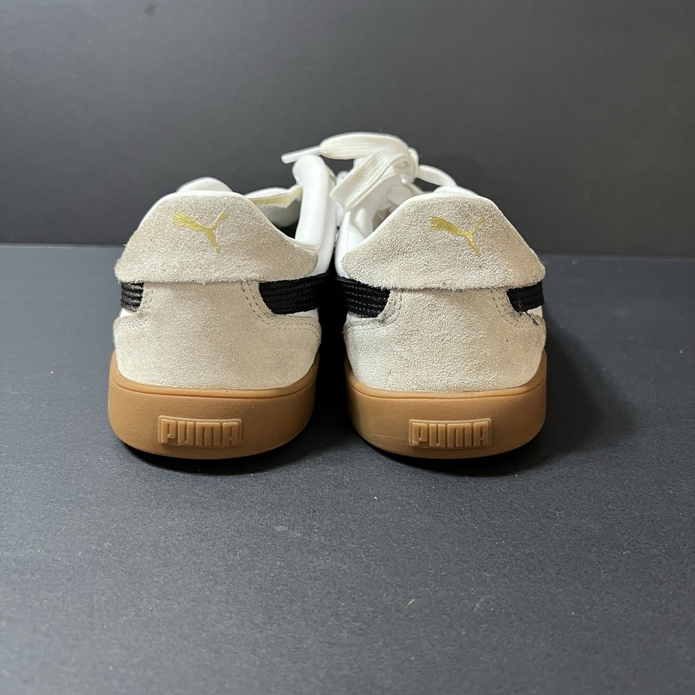 Puma Club 5v5 Suede White Black Women's Size 8 Preppy Fashion Comfort - Picture 2 of 7